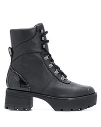 Женские черные кожаные массивные ботинки на шнуровке от MICHAEL Michael Kors