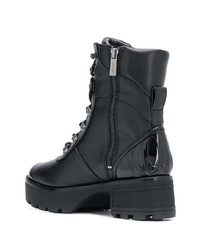 Женские черные кожаные массивные ботинки на шнуровке от MICHAEL Michael Kors