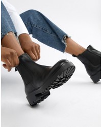 Женские черные кожаные массивные ботинки челси от Vagabond