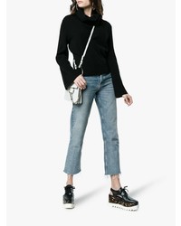 Женские черные кожаные массивные оксфорды от Stella McCartney