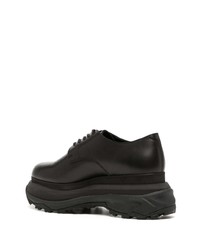 Черные кожаные массивные оксфорды от Sacai