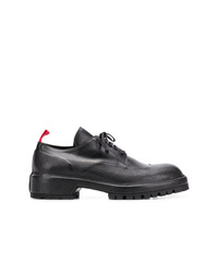 Черные кожаные массивные туфли дерби от 424