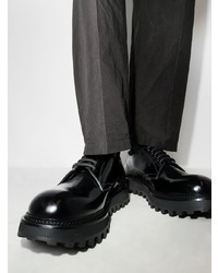 Черные кожаные массивные туфли дерби от Dolce & Gabbana