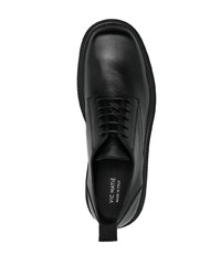 Черные кожаные массивные туфли дерби от Vic Matie