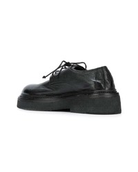 Черные кожаные массивные туфли дерби от Marsèll