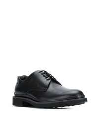 Черные кожаные массивные туфли дерби от Tod's
