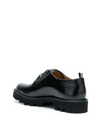 Черные кожаные массивные туфли дерби от Emporio Armani