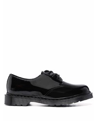 Черные кожаные массивные туфли дерби от Dr. Martens