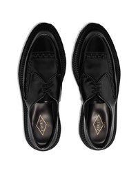 Черные кожаные массивные туфли дерби от Adieu Paris