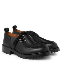 Черные кожаные массивные туфли дерби от Hender Scheme
