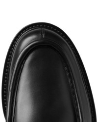 Черные кожаные массивные туфли дерби от Mr P.