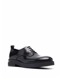 Черные кожаные массивные туфли дерби от DSQUARED2