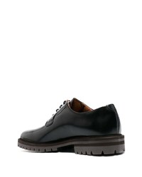 Черные кожаные массивные туфли дерби от Common Projects