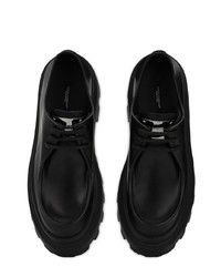 Черные кожаные массивные туфли дерби от Dolce & Gabbana