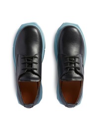 Черные кожаные массивные туфли дерби от Off-White