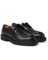 Черные кожаные массивные туфли дерби от Mr P.