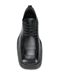Черные кожаные массивные туфли дерби от Eytys