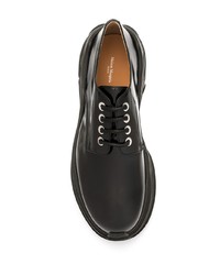 Черные кожаные массивные туфли дерби от Maison Margiela