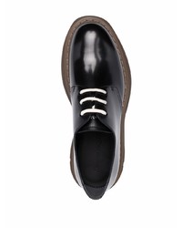 Черные кожаные массивные туфли дерби от Alexander McQueen