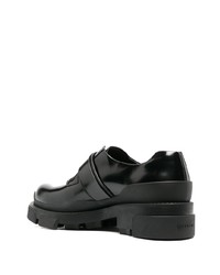 Черные кожаные массивные туфли дерби от Givenchy