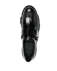 Черные кожаные массивные туфли дерби от Givenchy
