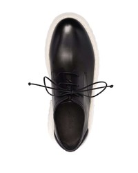 Черные кожаные массивные туфли дерби от Marsèll