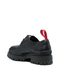 Черные кожаные массивные туфли дерби от Karl Lagerfeld
