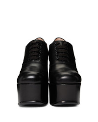 Черные кожаные массивные туфли от Gucci