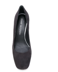 Черные кожаные массивные туфли от Stuart Weitzman