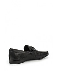 Мужские черные кожаные мокасины от Baldinini