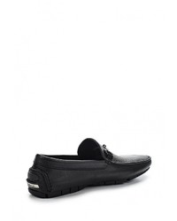 Мужские черные кожаные мокасины от Baldinini