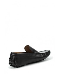 Мужские черные кожаные мокасины от Base London