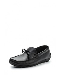 Мужские черные кожаные мокасины от Beppi