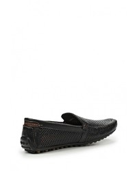 Мужские черные кожаные мокасины от Calipso