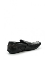 Мужские черные кожаные мокасины от Covani