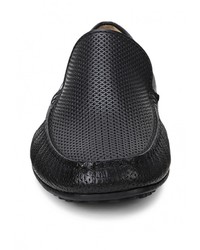 Мужские черные кожаные мокасины от Ecco