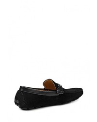 Мужские черные кожаные мокасины от Elong