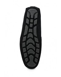 Мужские черные кожаные мокасины от Elong