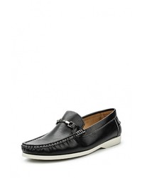 Мужские черные кожаные мокасины от Elong