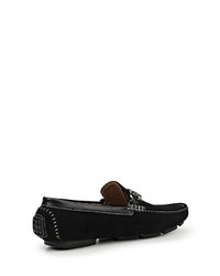 Мужские черные кожаные мокасины от Elong