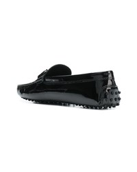 Женские черные кожаные мокасины от Tod's