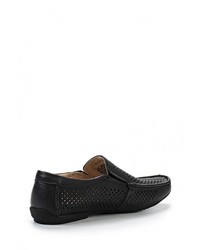 Мужские черные кожаные мокасины от Instreet