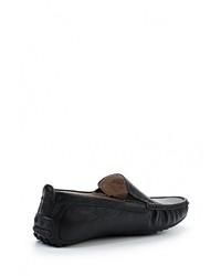 Мужские черные кожаные мокасины от Keddo
