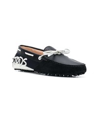 Женские черные кожаные мокасины от Tod's