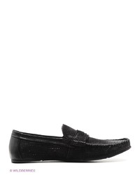 Мужские черные кожаные мокасины от Mario Ponti