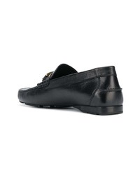 Мужские черные кожаные мокасины от Versace