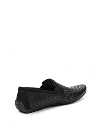 Мужские черные кожаные мокасины от Nine Lines