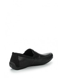 Мужские черные кожаные мокасины от Nine Lines