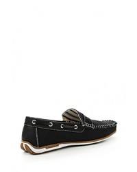 Мужские черные кожаные мокасины от Pradella