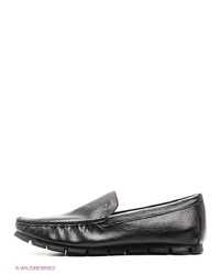 Мужские черные кожаные мокасины от Spur